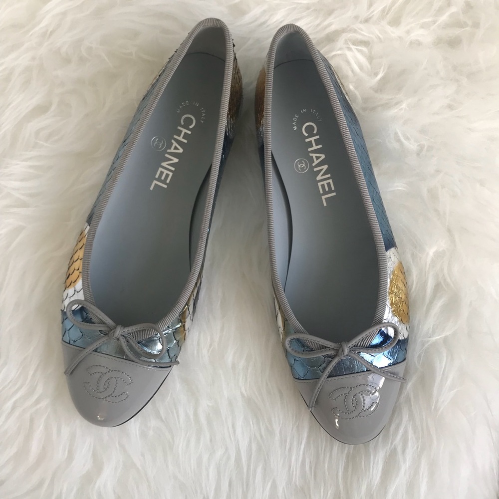 ⭐️NIB⭐️Chanel ballet flat shoes with Python !!!!